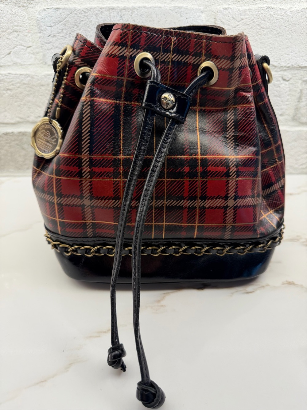 PATRICIA NASH P576219 Tartan purse Red Gold Black Plaid $199